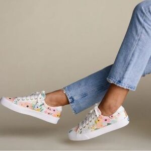 Rifle Paper x Keds Floral Leather Sneakers - GUC - size 8.5